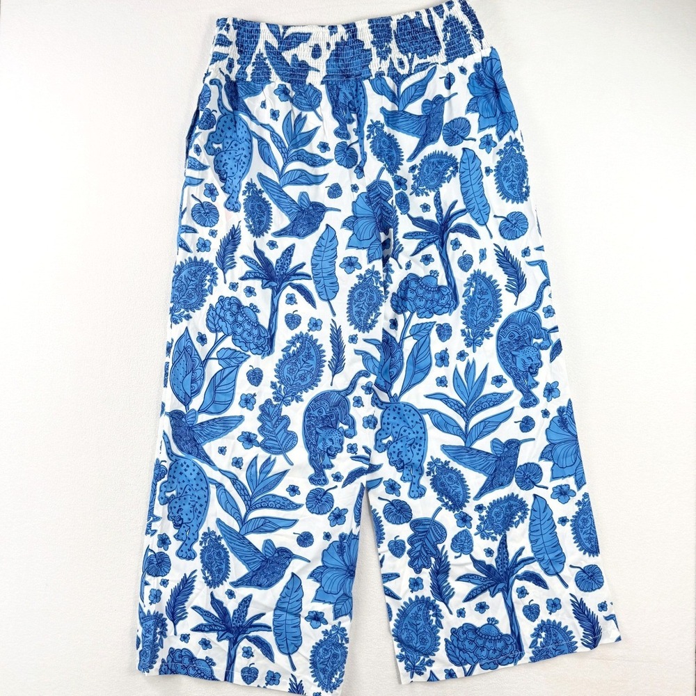 Cider Wide Leg Pants Paisley Floral Size 3XL Womens Elastic Lightweight‎ NEW